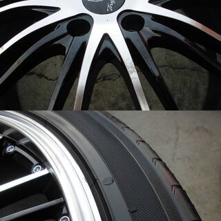 ロエベLOEWE バイカラーマフラーカシミア-トラフィックスター　１８インチ　プリウスアルファ、ＳＡＩ、ジューク