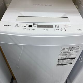 洗濯機　東芝  4.5ｋ AW-45M5 2018年 O082