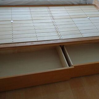 【無印良品】収納付きシングルベッド (幅105.5cm)