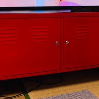 テレビボード　IKEA 赤色　おしゃれ