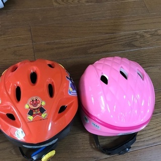 子供用　自転車ヘルメット2個　アンパンマンとピンク色
