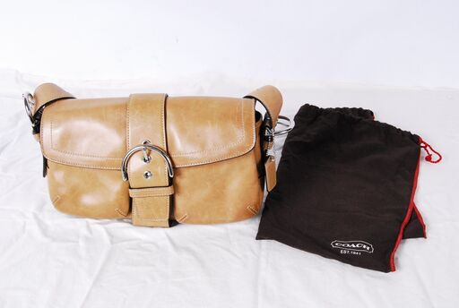 4034 COACH コーチ 本革 ショルダーバッグ マチ10cm 29×17cm 収納袋付 愛知県岡崎市 直接引取可