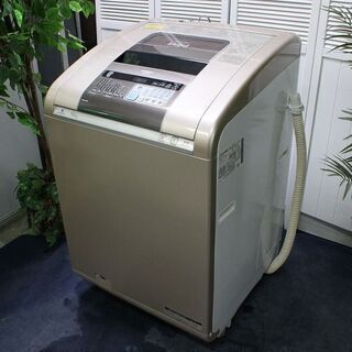 R2343) HITACHI 中古 日立 全自動洗濯機 ビートウォッシュ BW-D9PV 洗濯 9Kg 乾燥 6Kg 2013年製! 洗濯機 店頭取引大歓迎♪