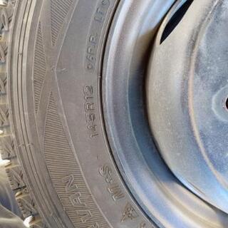 145R12 6PR LT ダンロップ ウィンターマックス スタッドレスタイヤ 2015年製 ４穴 ホイール付 ボンゴ バネット バントラック 埼玉