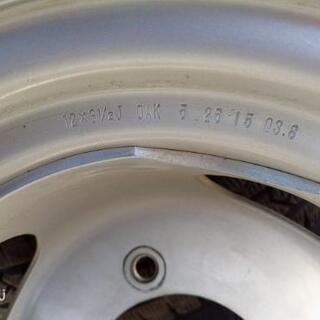 145R12 6PR LT ダンロップ ウィンターマックス スタッドレスタイヤ 2015年製 ４穴 ホイール付 ボンゴ バネット バントラック 埼玉