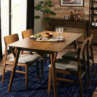 ダイニングテーブル イス セット ブラウン ニトリ