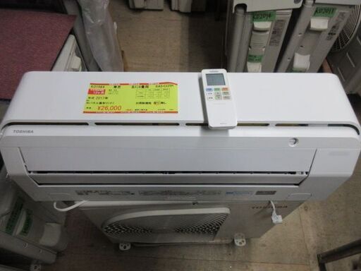 K01564　東芝　中古エアコン　主に6畳用　冷2.2kw／暖2.2kw