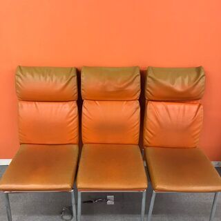 【オフィスチェア/オレンジ】無料　オフィス家具　オフィスチェア　椅子