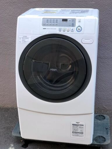 ㉑【6ヶ月保証付】三洋電機 9kg/6kg ドラム式洗濯乾燥機 AQUA AWD-AQ350【PayPay使えます】