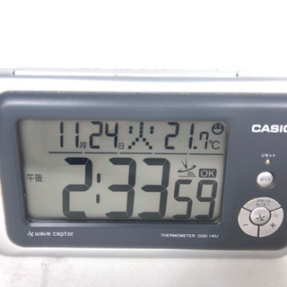 【動作OK☆】CASIO 電波式置き時計　DQD-140J カシオ