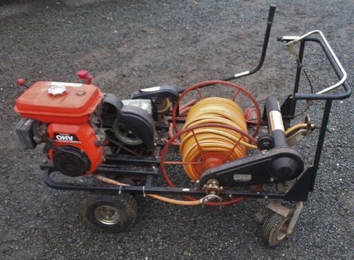 鹿児島発 クボタ 自走式巻き取りガソリンエンジン動噴 HS45S