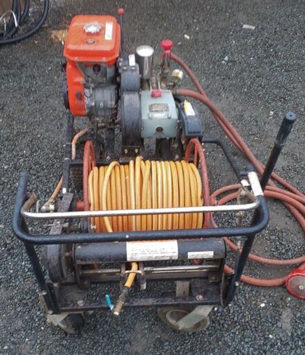 鹿児島発 ノズル付き！ガソリンエンジン自走式整列巻き取り動噴MSA410