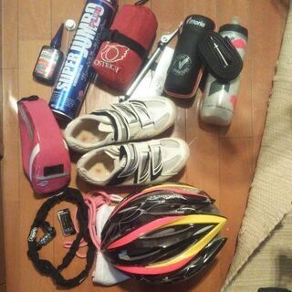 スコット ロードバイク XXS ヘルメット、靴、空気入れ、サドルバッグ等