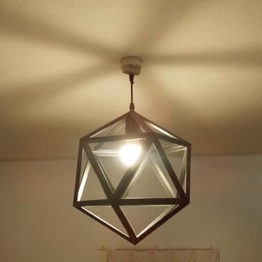 Ledシーリングライト黒スチールの多角形アート たーちゃ いよ立花の家電の中古あげます 譲ります ジモティーで不用品の処分