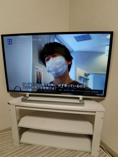 東芝 液晶テレビ REGZA 40G9 40V型 フルハイビジョン TV台と録画用500GB HDD付き