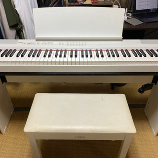 YAMAHA エレキピアノ P-105 ホワイト - 鍵盤楽器、ピアノ