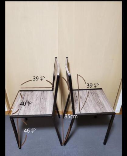 美品ダイニングテーブル、イス2脚セット
