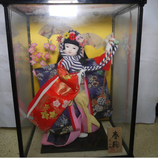 日本人形・舞踊人形　春駒(市松人形) 日本人形　踊り人形 羽子板...