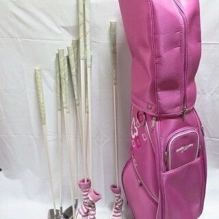 【価格相談可】美品。marie claire マリクレール ゴルフクラブ キャディバッグ 一式セット レディース ピンク