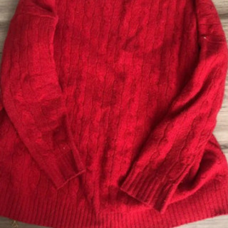 【ネット決済】ポロ　セーター赤レッド　Ｓサイズ