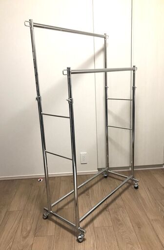 美品 ニトリ頑丈なハンガーラックダブルハンガーラッククロムr商品コード Rich 生田の収納家具 タンス 衣類収納 の中古あげます 譲ります ジモティーで不用品の処分