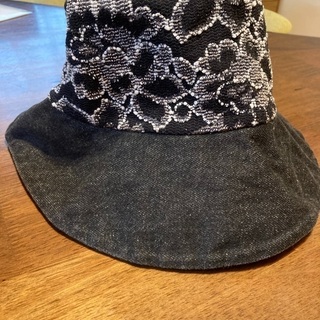 日本製　黒デニム　帽子