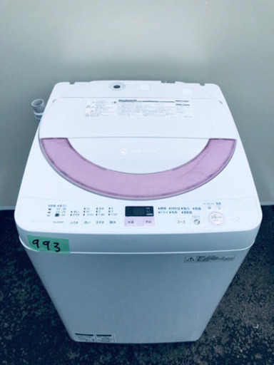 ②993番 SHARP✨全自動電気洗濯機✨ES-GE60N-P‼️