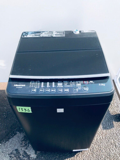 ①✨高年式✨1336番 Hisense✨全自動電気洗濯機✨HW-G55E5KK‼️