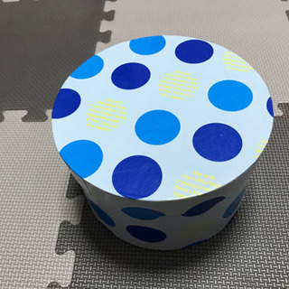 未使用品　プレゼントBOX  クッション材付き　ブルー　水玉