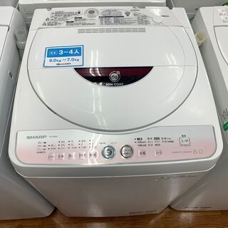 新作正規店【配送設置込】2012年製 6.0kg 洗濯機 SHARP ES-GE60L 洗濯機