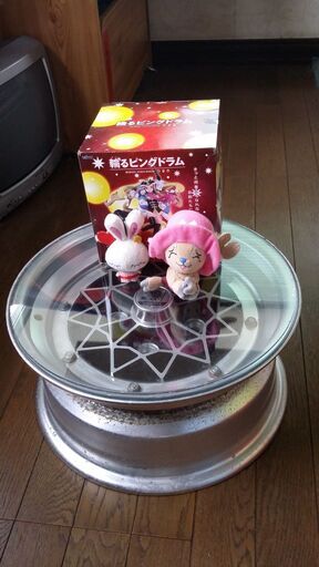 スピードスター製☆ホイールガラステーブル♪ スピードスターホイール