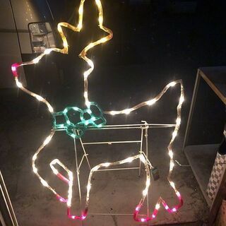 ★動作〇★ クリスマス飾り トナカイ 全長約123cm 電飾 イ...