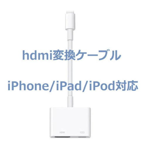 iPhone/iPad/iPod対応HDMI変換ケーブル【おまけつき】 (ローズ＠プロフ 
