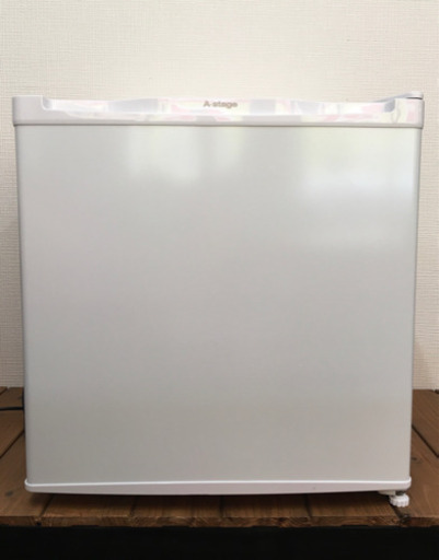 【美品】A-stage AS-46W 1ドア　冷蔵庫　46L 2020年製　ホワイト　直冷式　製氷室付 ドア左右付け替え可能　動作確認済み