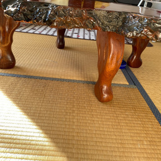 かりん製の一枚板輪切りテーブル