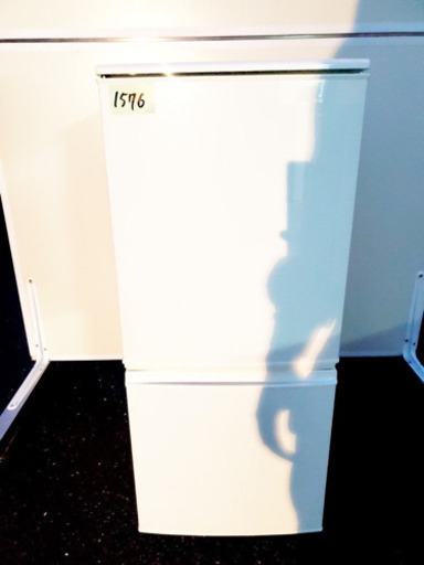 1576番 シャープ✨ノンフロン冷凍冷蔵庫✨SJ-14W-W‼️