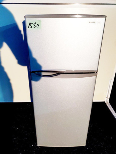 1580番 シャープ✨ノンフロン冷凍冷蔵庫✨SJ-H12W-S‼️