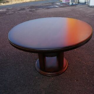 丸テーブル　直径117cm　天然木単板