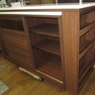 R247 高級 シギヤマ家具 伸長キッチンカウンター 幅 156cm ～200cm 良品