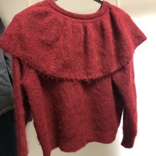 赤 セーター 