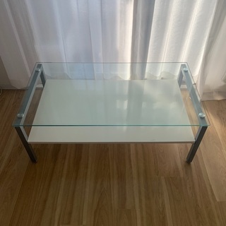 【ネット決済】ガラステーブル　ローテーブル 