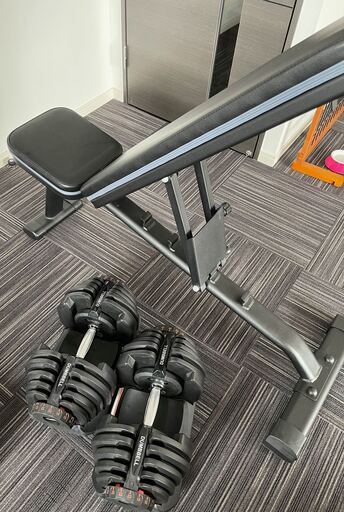 可変式ダンベル40kg×2 と トレーニングベンチ セット 引き取り限定 おすすめネット 可変式ダンベル40kg x2個＆トレーニングベンチ