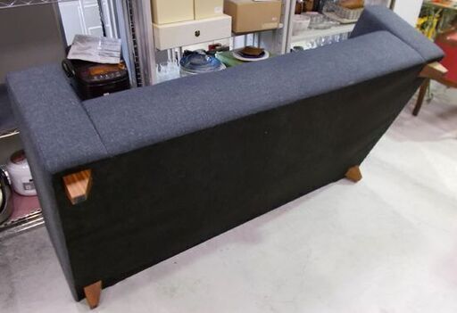 ◇ウニコ 廃盤 2人掛けソファ 幅163cm QUEUE sofa 2 seater unico キュー 布 ファブリック 濃いグレー系 北欧系 札幌市東区 新道東店