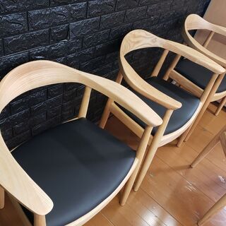 未使用・訳アリ】北欧デザイン・ダイニングチェア4脚セット