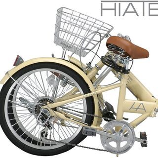 折りたたみ自転車20インチ シマノ製6段ギア hiate