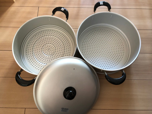 二段蒸し器 アルミ30cm　ニューセレット