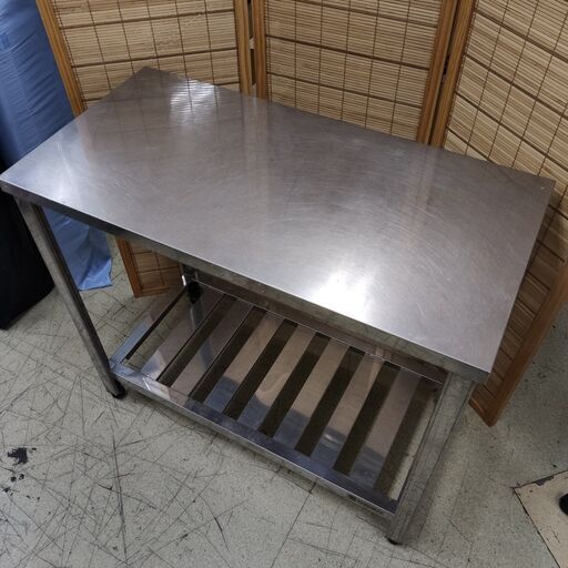① 大きめ AZUMA 業務用 ステンレス 作業台 調理台 約90x45x高さ80cm ワークテーブル キッチン作業台 調理作業台 厨房