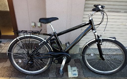 Panasonic Hurryer[ハリヤ]26吋 電動アシスト自転車 バッテリー17.6Ah+充電器+ブラック/7speed