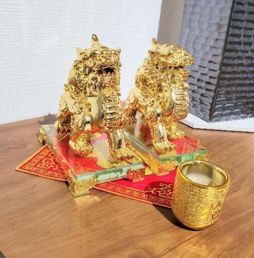 中国獅子装飾品セット