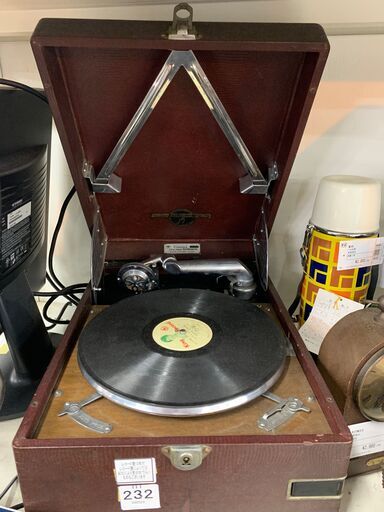 コロンビア　蓄音機　G-241　1951年製　レコード盤付　動作確認品